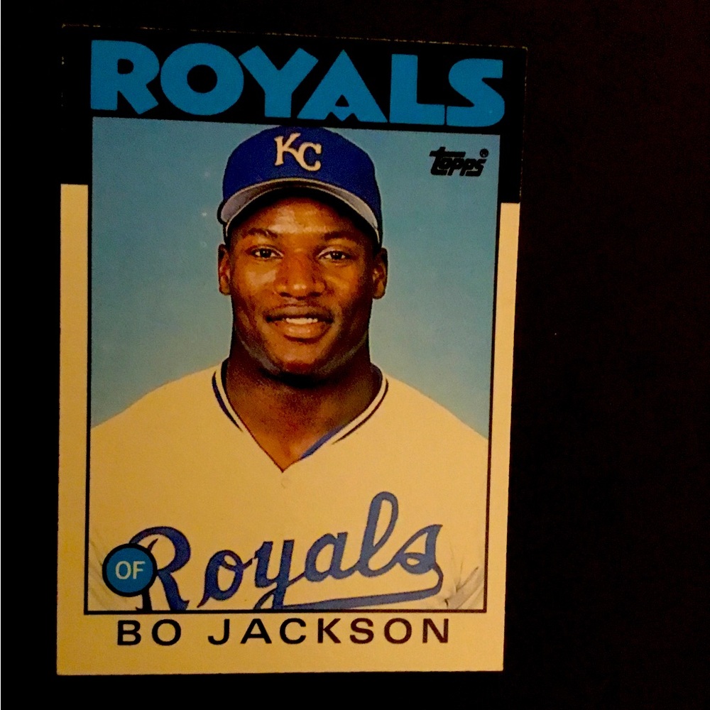 Bo Jackson’s, Topps rookie card mint condition.